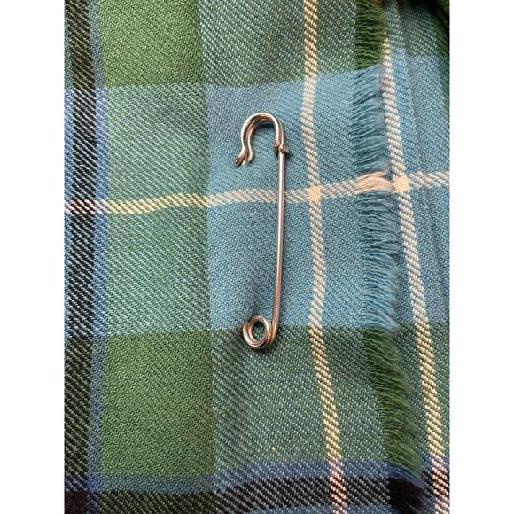 Estridge Of England-Green Plaid Tartan Pleated Wrap Wool Skirt Medium Read-VNTG - Picture 11 of 12